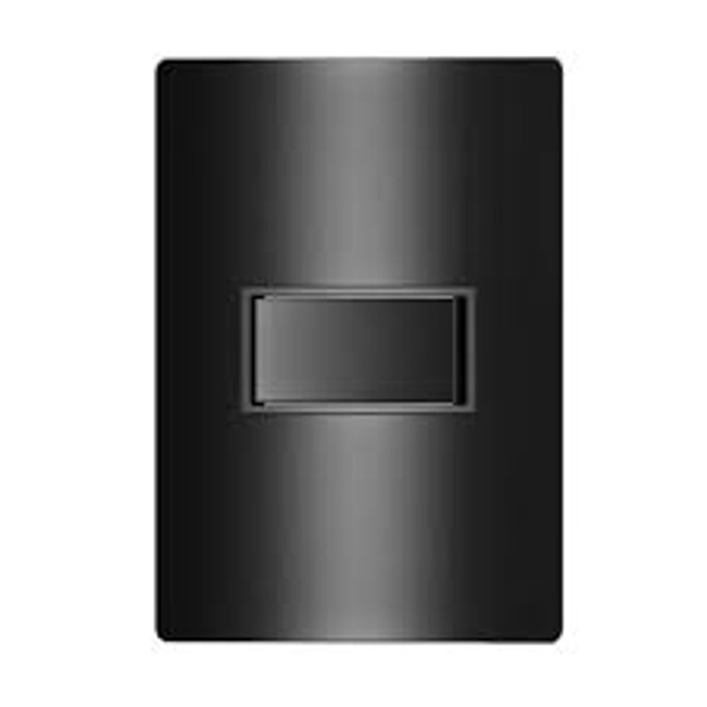 Conjunto 1 Interruptor Simples 10ax 4x2 Carbono Revita Soprano - Thony Ferragem