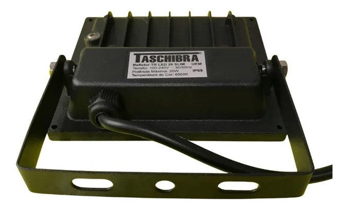 Refletor TR Led 20W Slim 6500K Preto Taschibra - Thony Ferragem