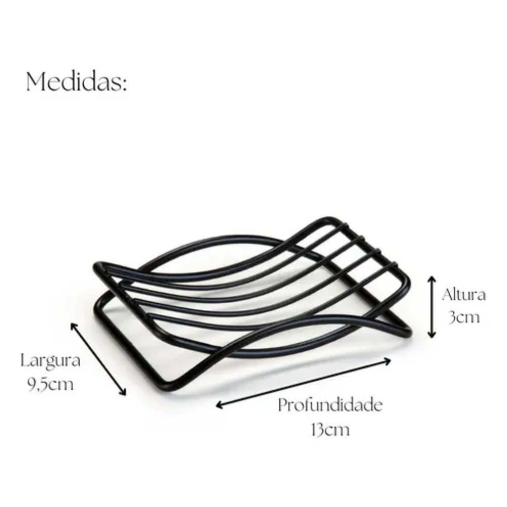 Saboneteira Preto Fosco - Thony Ferragem