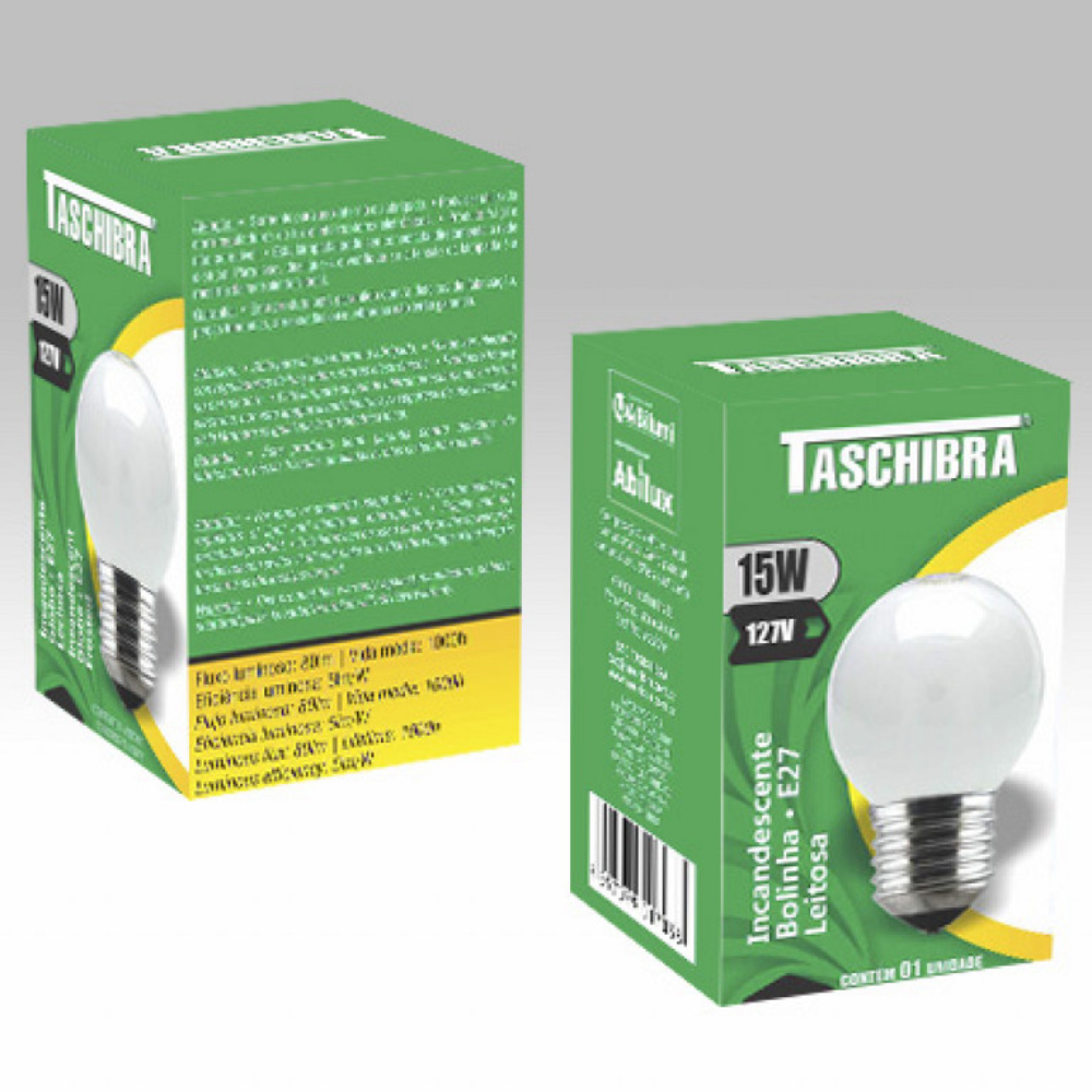 Lamp. Incandescente Bolinha Leitosa 15w 127v - Thony Ferragem