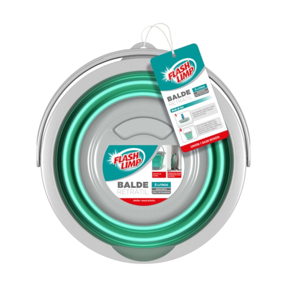 Balde Retrátil 5L Flash Limp - Thony Ferragem