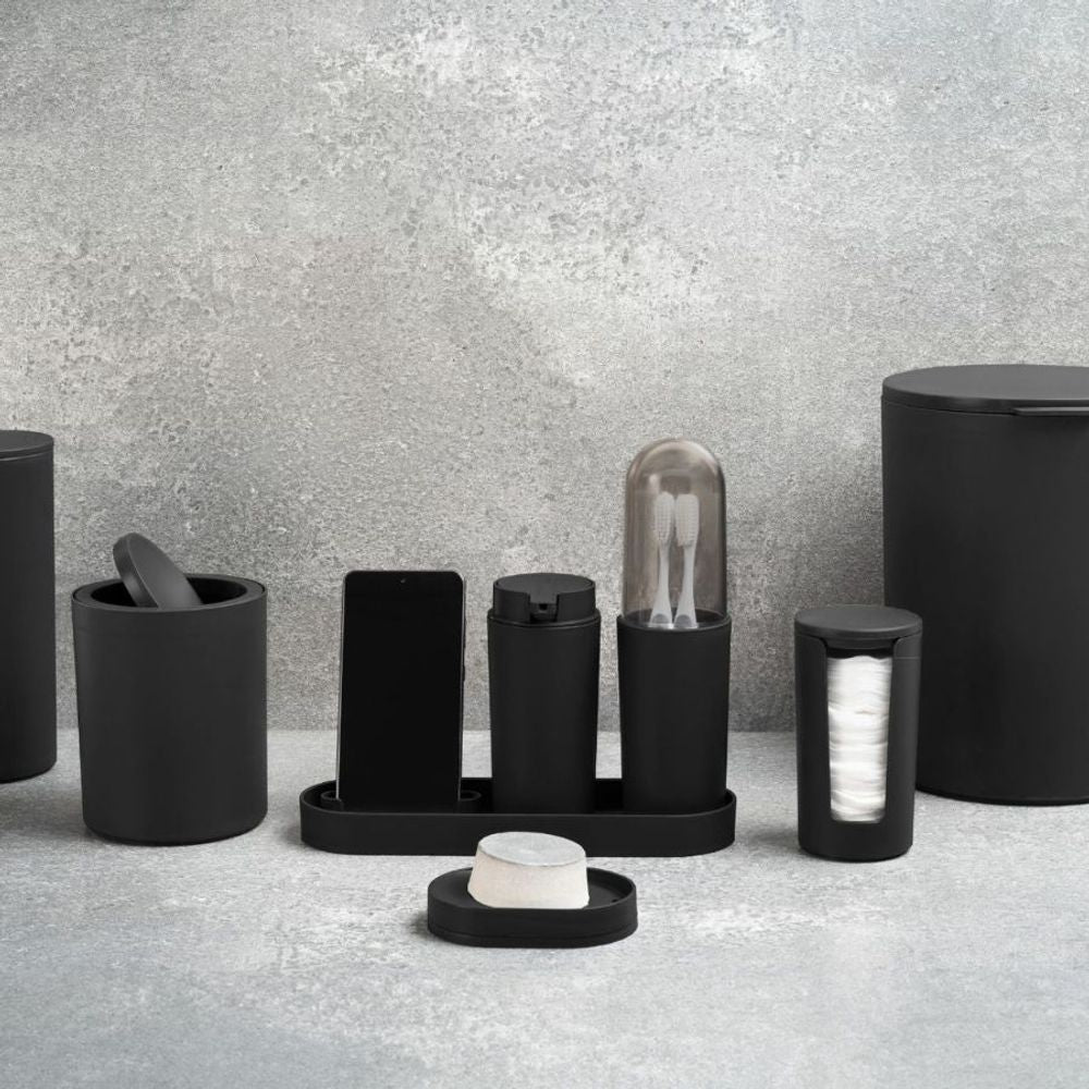 Porta Sabonete Líquido Serene 290ml Preto Coza - Thony Ferragem