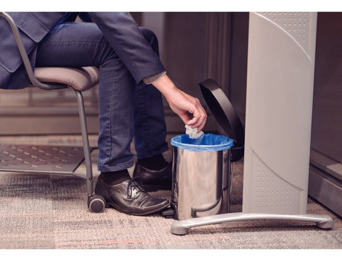 Lixeira Inox C/ Pedal 5l Tampa Preta Tramontina - Thony Ferragem