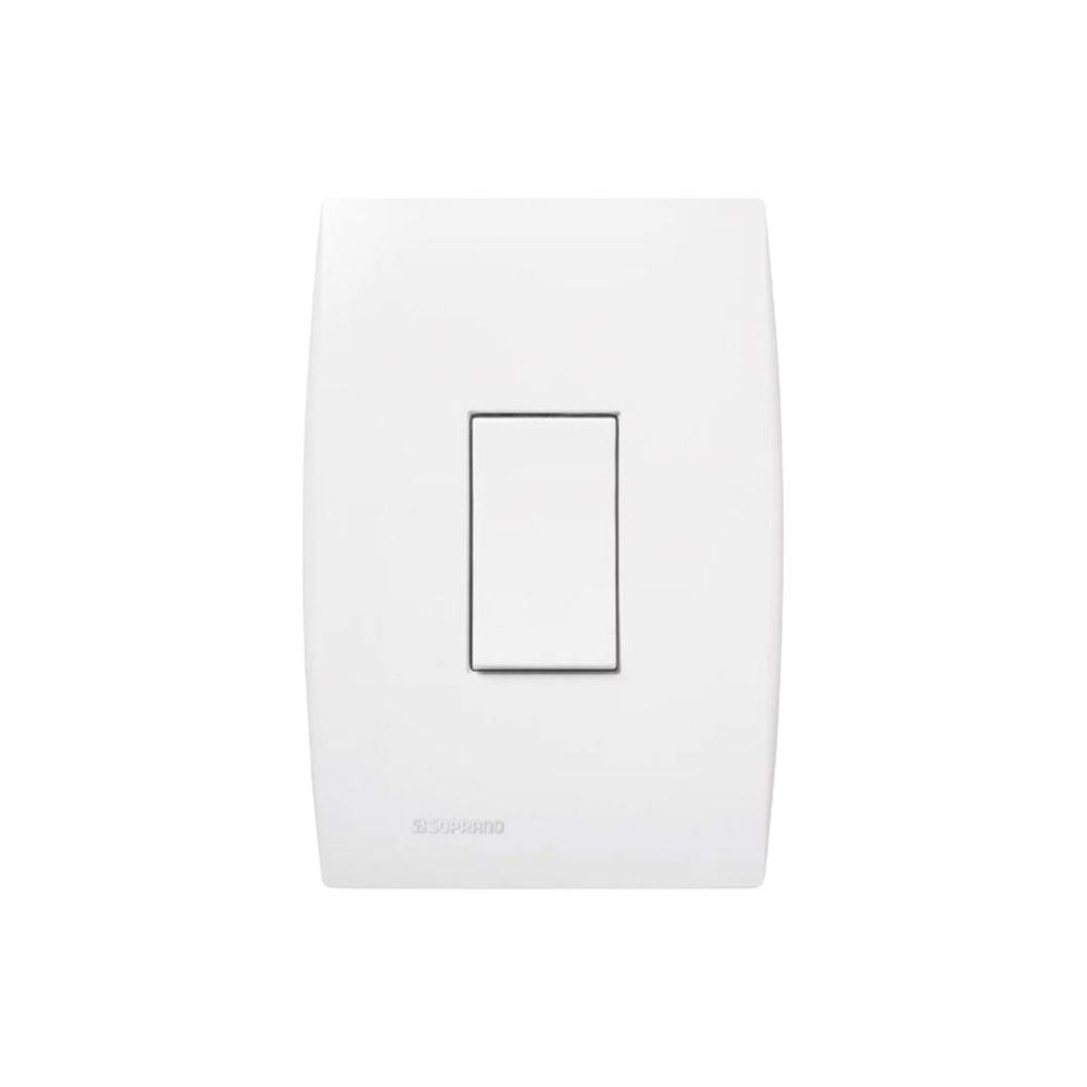 Conjunto 1 Interruptor Paralelo Vertical 10AX 250V 4X2 Branco Ilus - Thony Ferragem