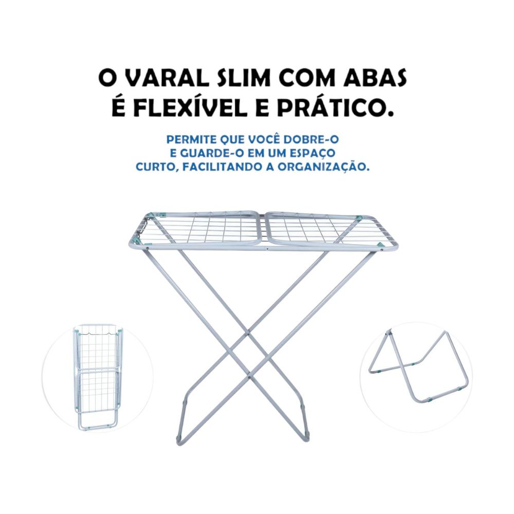 Varal De Chao Aco Slim Com Abas Mor - Thony Ferragem