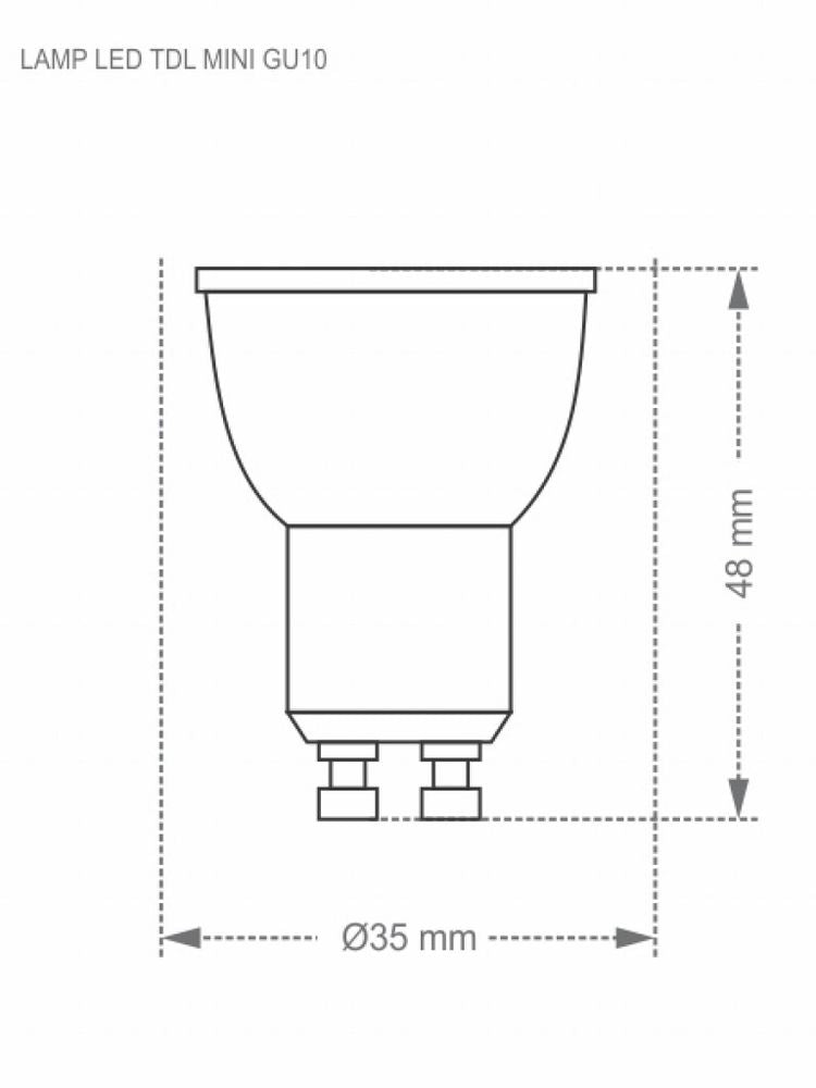 Lampada Dicroica Tdl 20 3,5w 2700k Gu10 - Thony Ferragem