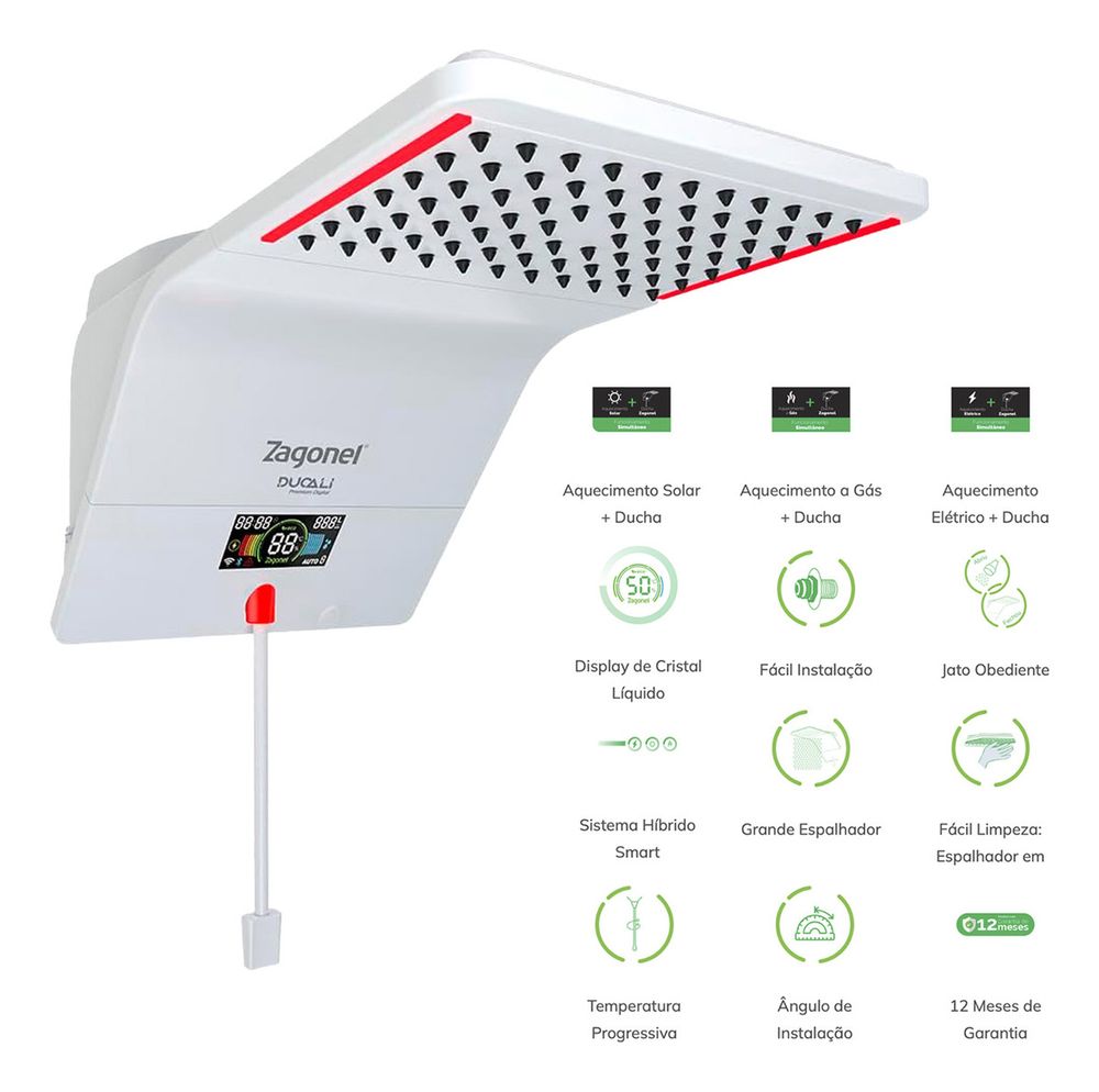 DUCHA DUCALI PREMIUM ELETR 7500W 220V BRANCO - Thony Ferragem