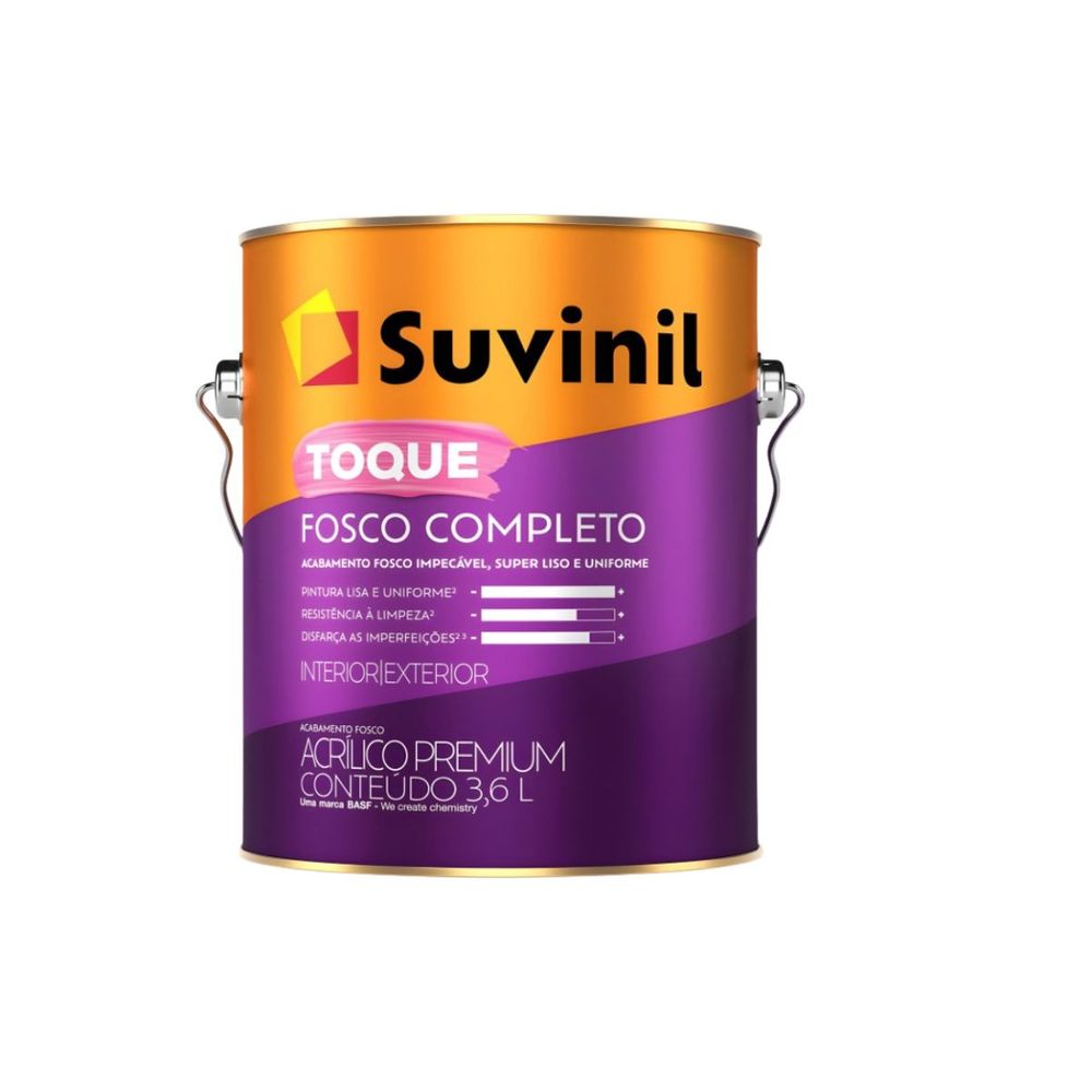 Tinta Acrílica Fosca Lavável Premium Branco 3,6 Suvinil - Thony Ferragem