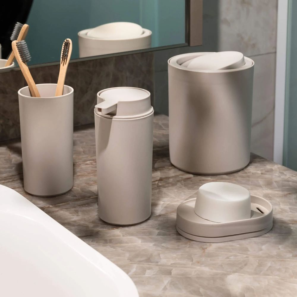 Porta Sabonete Líquido 290ml Serene Light Gray Coza - Thony Ferragem