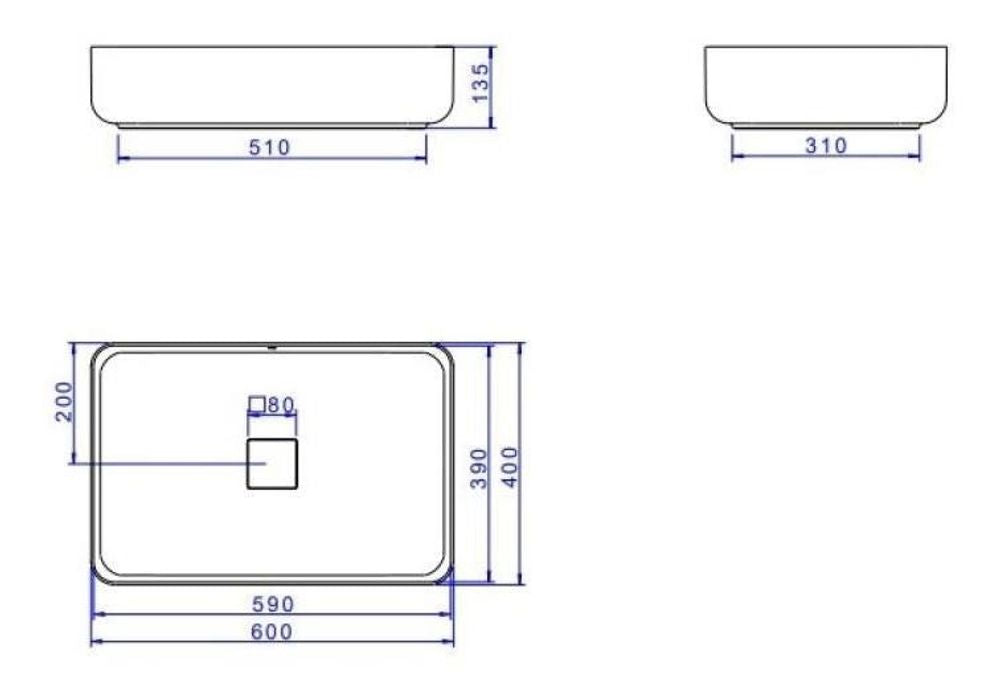 Cuba De Apoio Retangular L.13060.17 60cm Branca Deca - Thony Ferragem