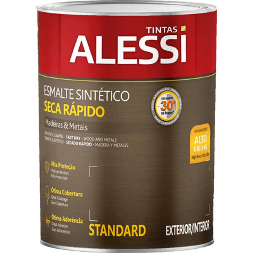 Esmalte Sintético Acetinado Standard Branco 0,9l Alessi - Thony Ferragem