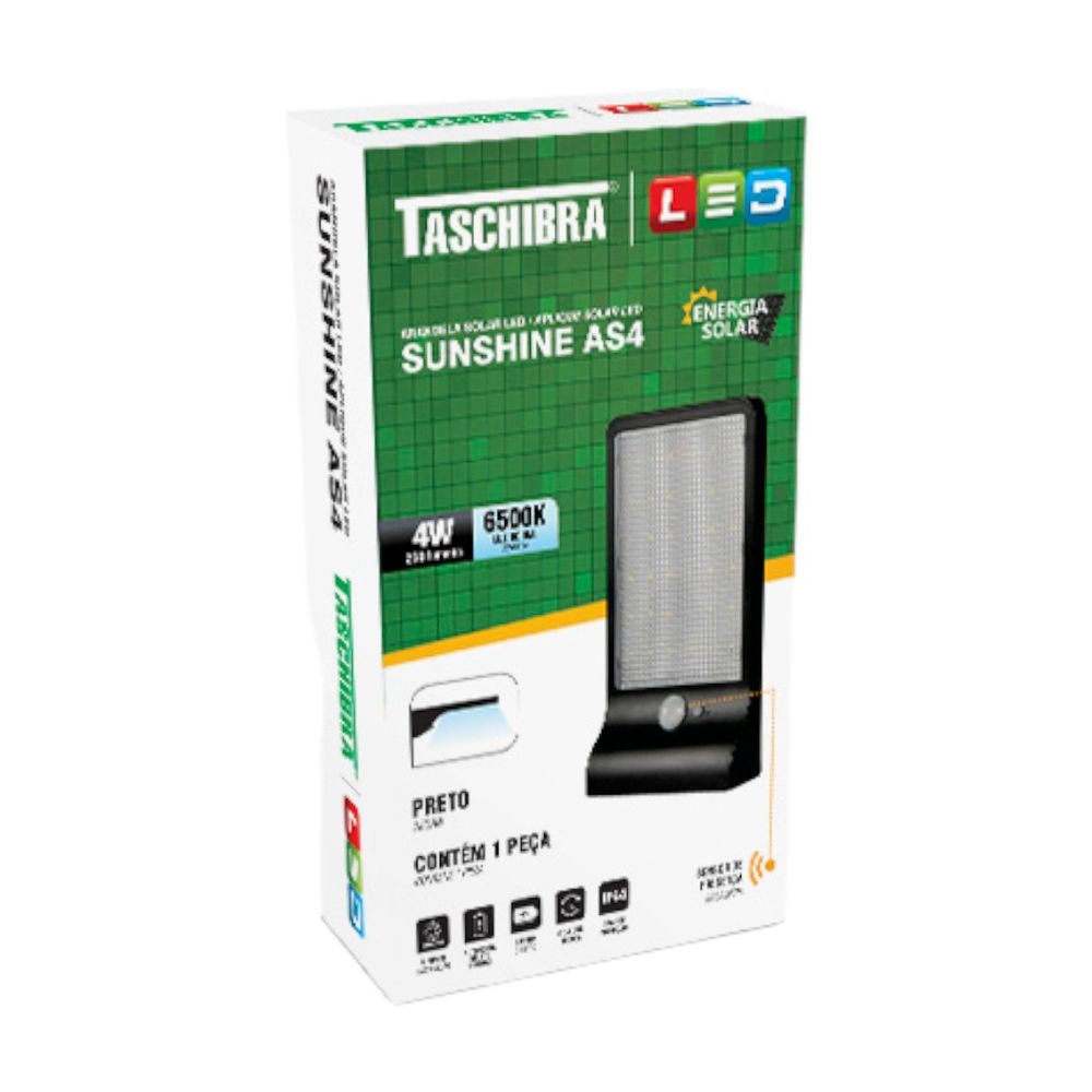 Arandela Solar Sunshine AS3 Led 4W 6500K - Thony Ferragem