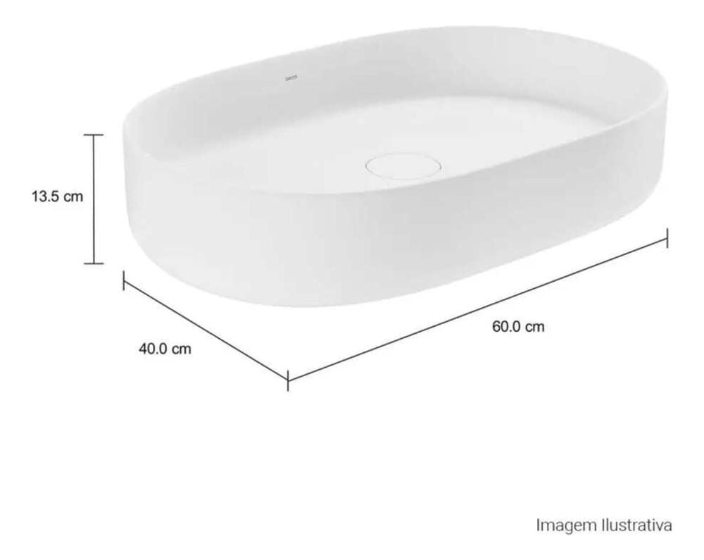 Cuba De Apoio Oval 60 Cm Slim Branco L.14060.17 Deca - Thony Ferragem