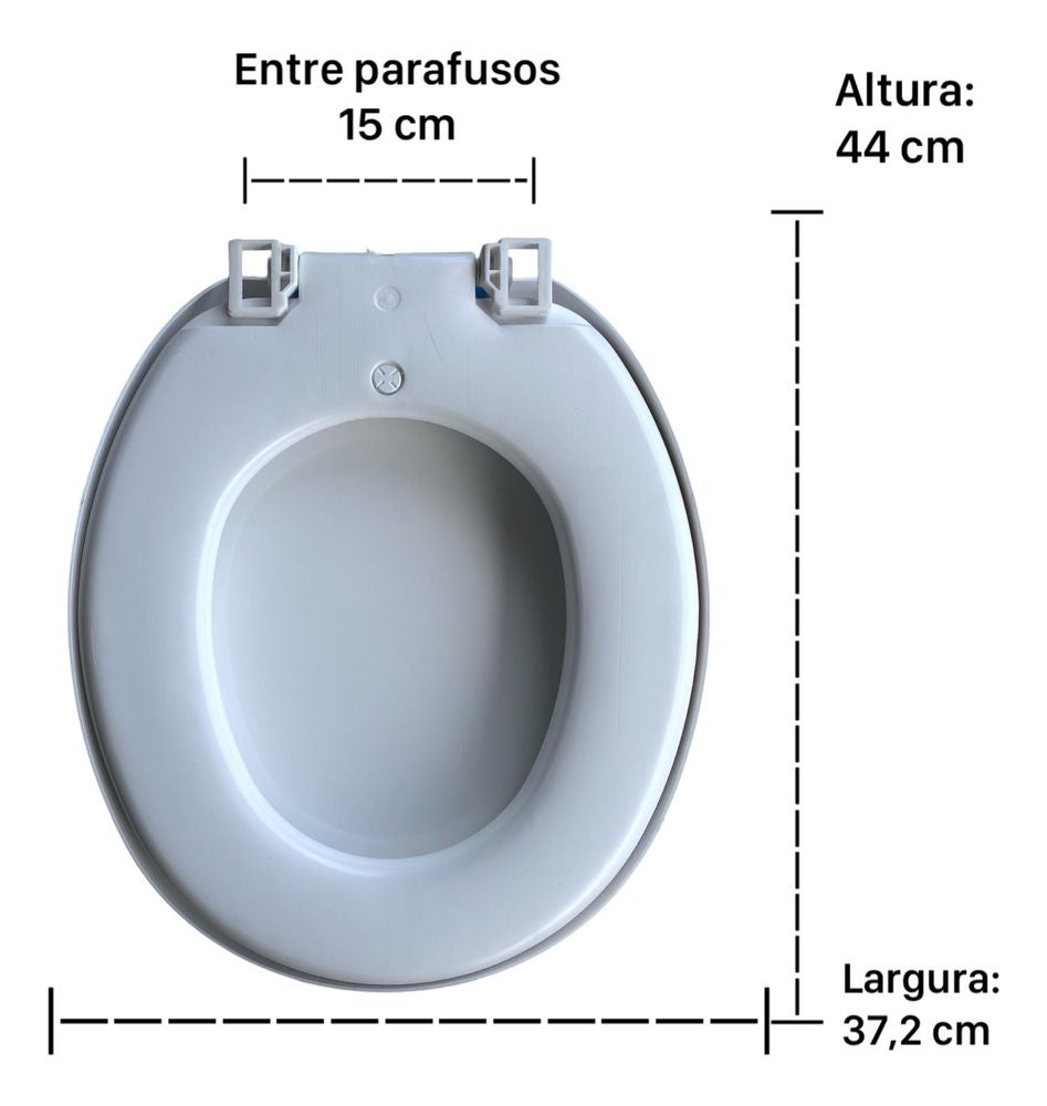 Assento Almofadado Oval Perfumado Branco Astra - Thony Ferragem