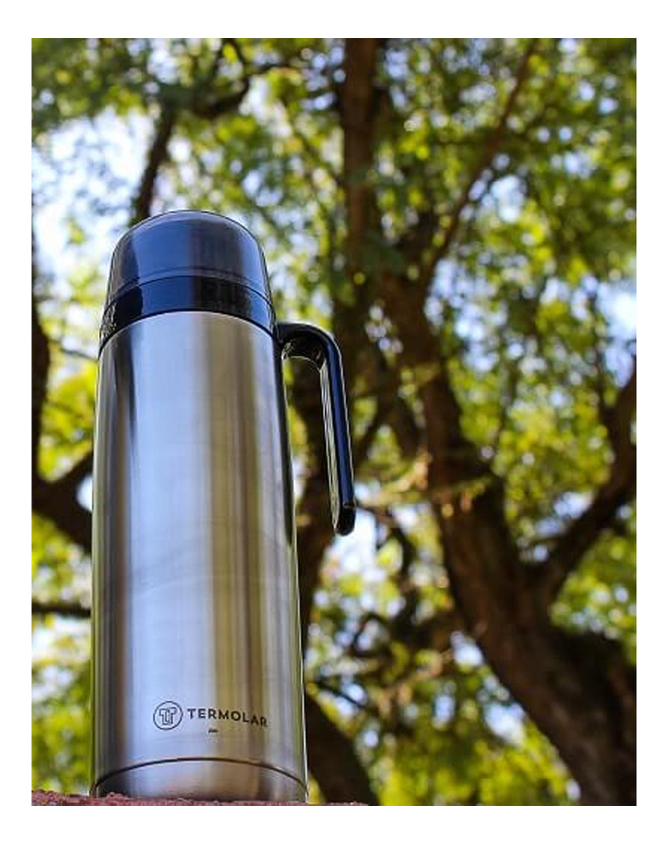 Garrafa Termica R-evolution Rolha Dupla Ação 1l Inox Termolar - Thony Ferragem