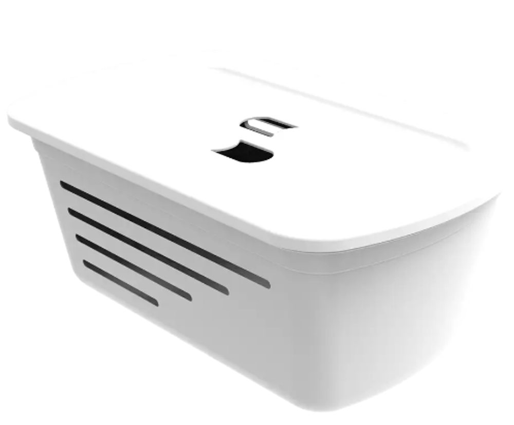 Cesto Organizador Medio C/Tampa Branco Soprano - Thony Ferragem