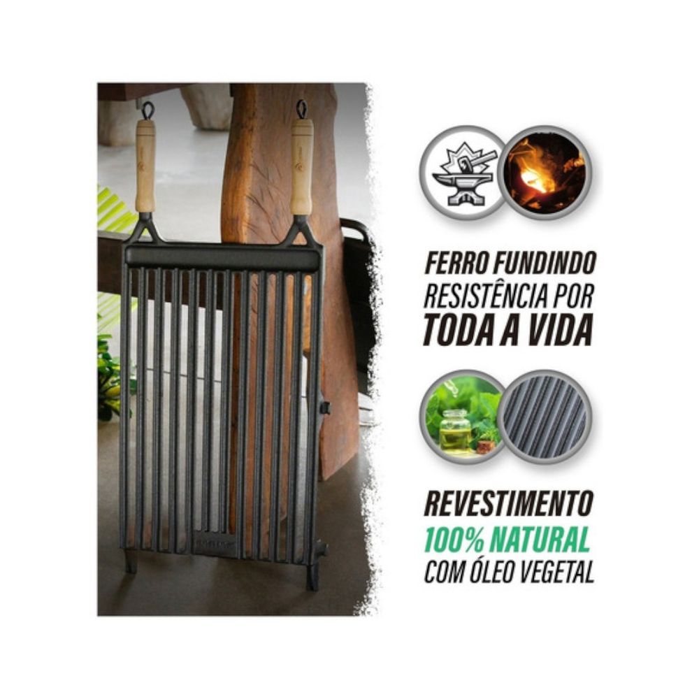 Grelha Ferro Argentina Pampa Santana - Thony Ferragem