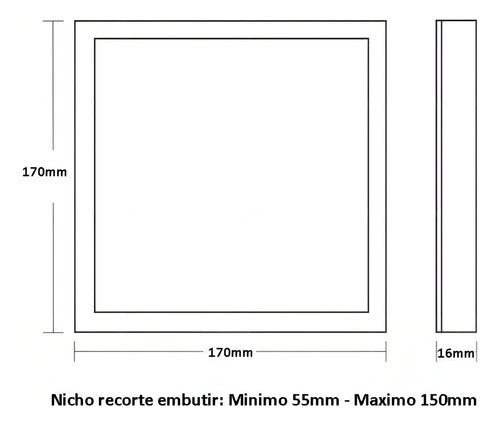 Painel Frameless Taschibra 24w Embutir 3000k Quadrado 110v/2 - Thony Ferragem