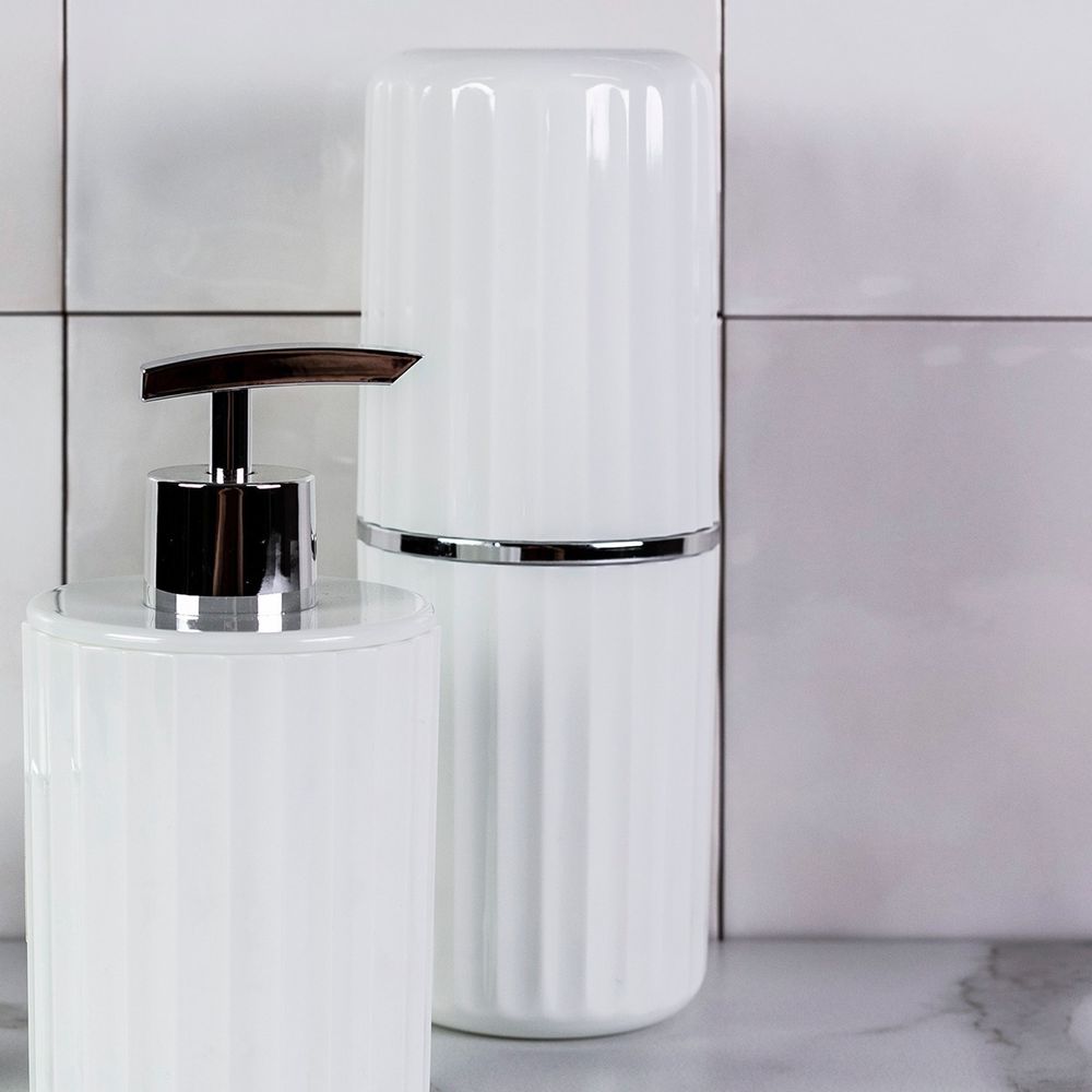 Porta Escova De Dente Groove Branco OU - Thony Ferragem