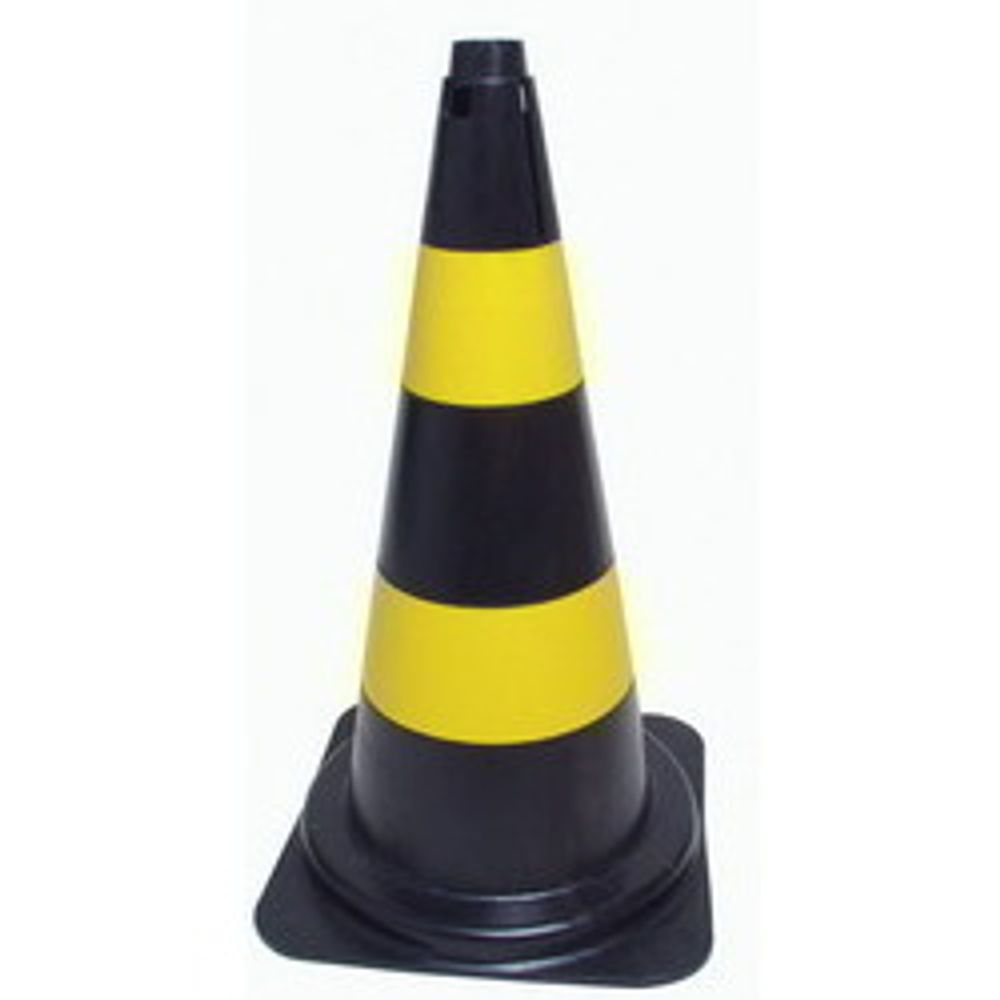 Cone Sinalizacao Pvc Amarelo/Preto 75cm Worker - Thony Ferragem