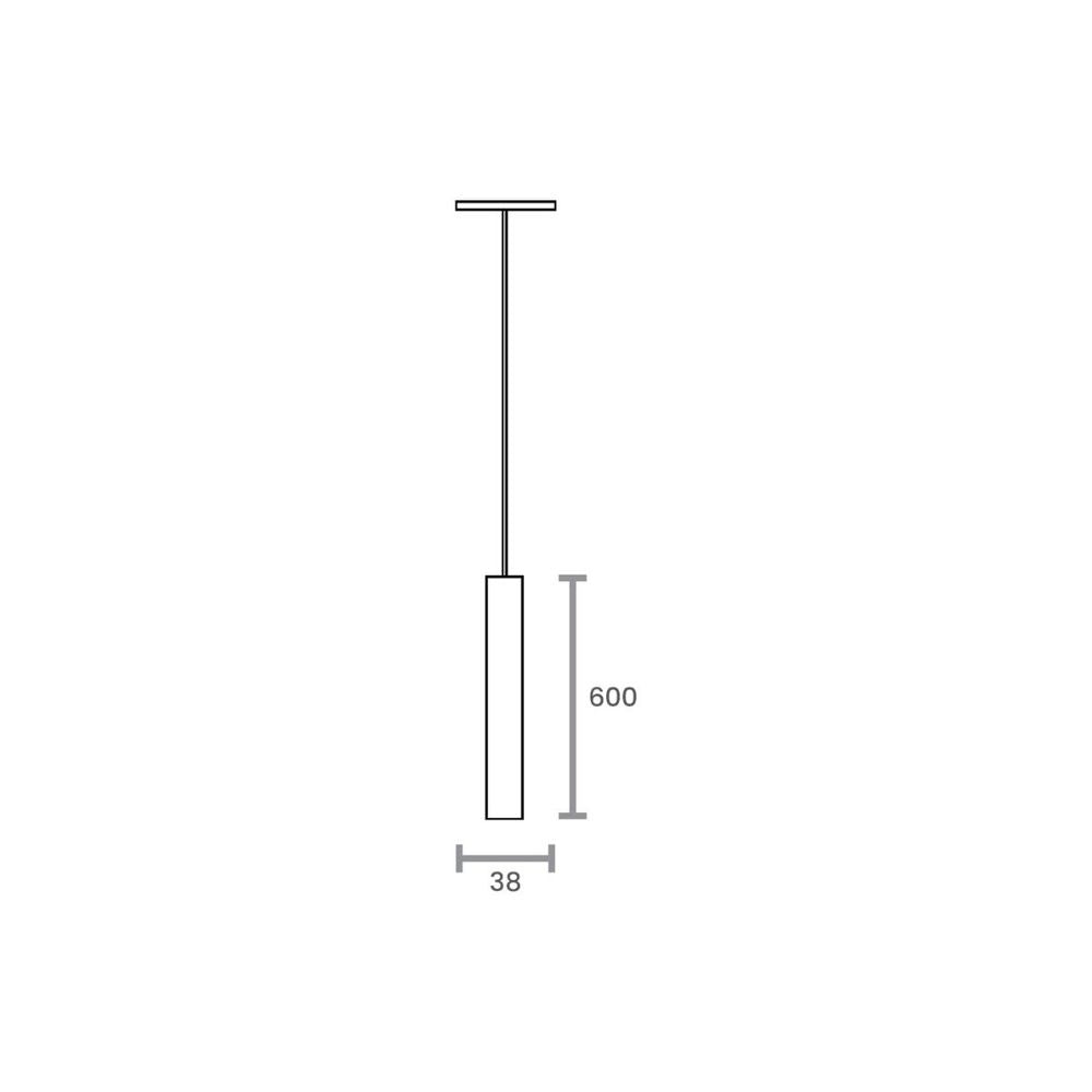 PENDENTE TABLI 600MM MR11 PRETO FOSCO - Thony Ferragem