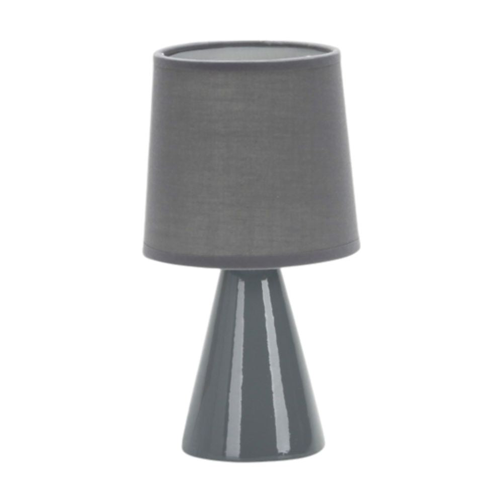 Abajur Ceramica Pottery E27 25cm Cinza - Thony Ferragem