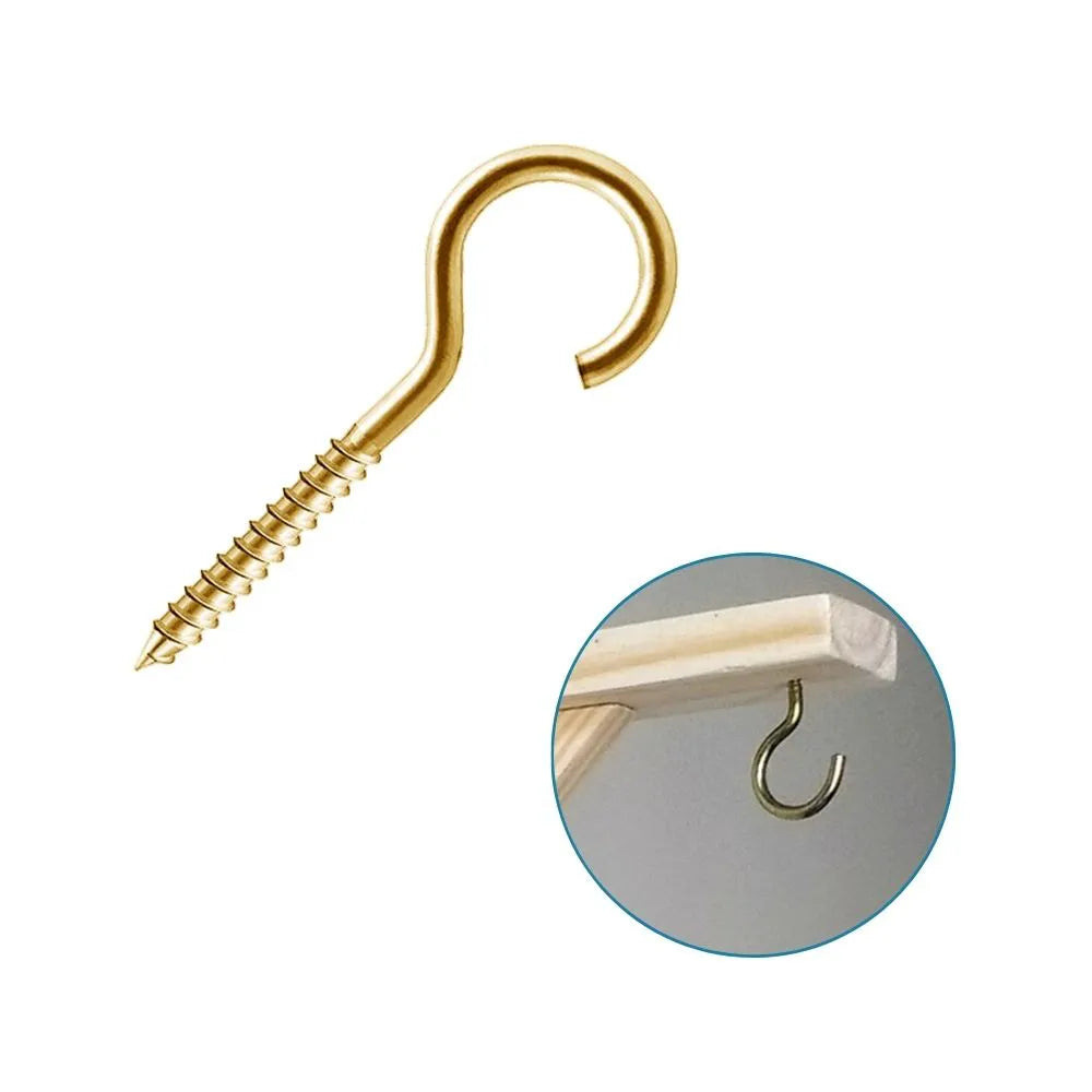 Cartela Gancho Rosca P/Madeira 15x30mm BemFixa - Thony Ferragem