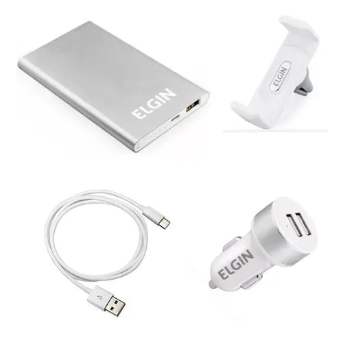Kit Carregador Bateria Portatil 3000mah Elgin - Thony Ferragem