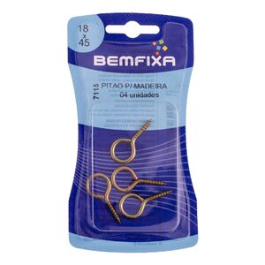 Cartela Pitão Rosca P/ Madeira 18x45 BemFixa