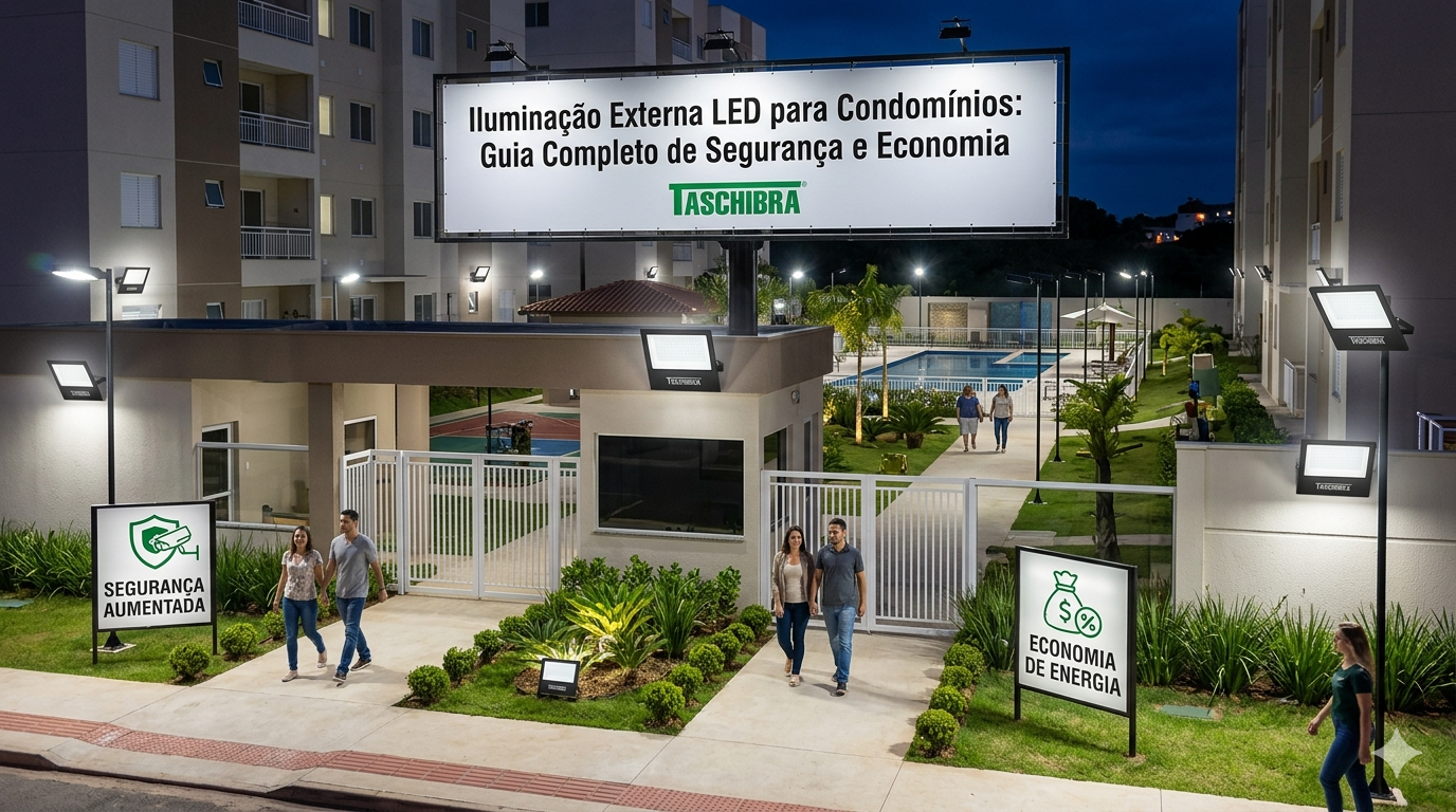 Iluminação Externa LED para Condomínios: Guia Completo de Segurança e Economia