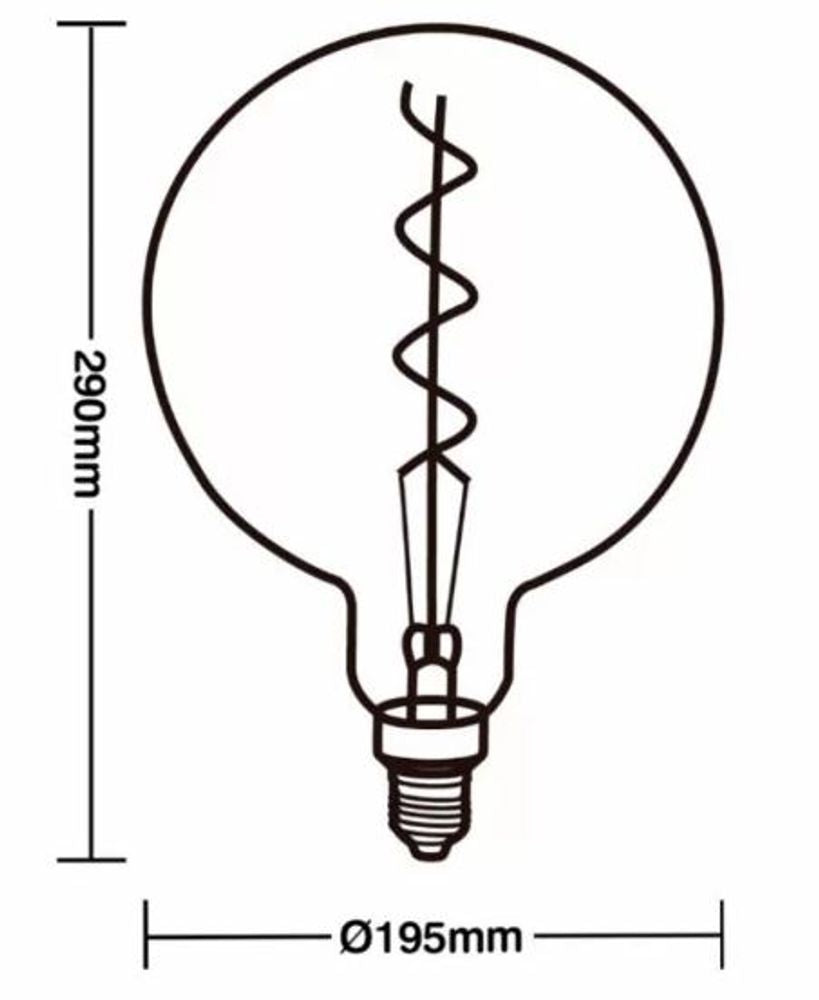 Lampada Led Filamento Giant Globo Ambar Autovolt - Thony Ferragem