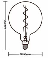Lampada Led Filamento Giant Globo Ambar Autovolt - Thony Ferragem