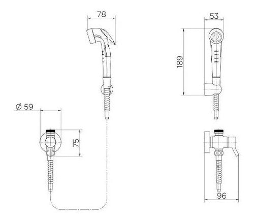 Ducha Higienica Com Registro E Derivação Lóggica Docol - Thony Ferragem