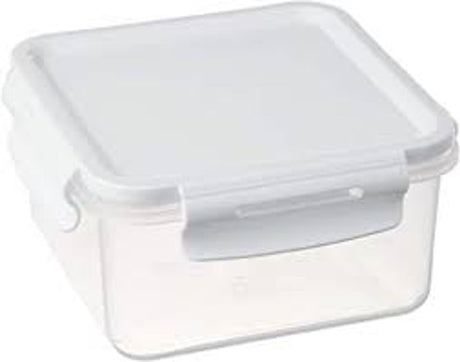 Pote Click Quadrado 800ml Branco OU - Thony Ferragem