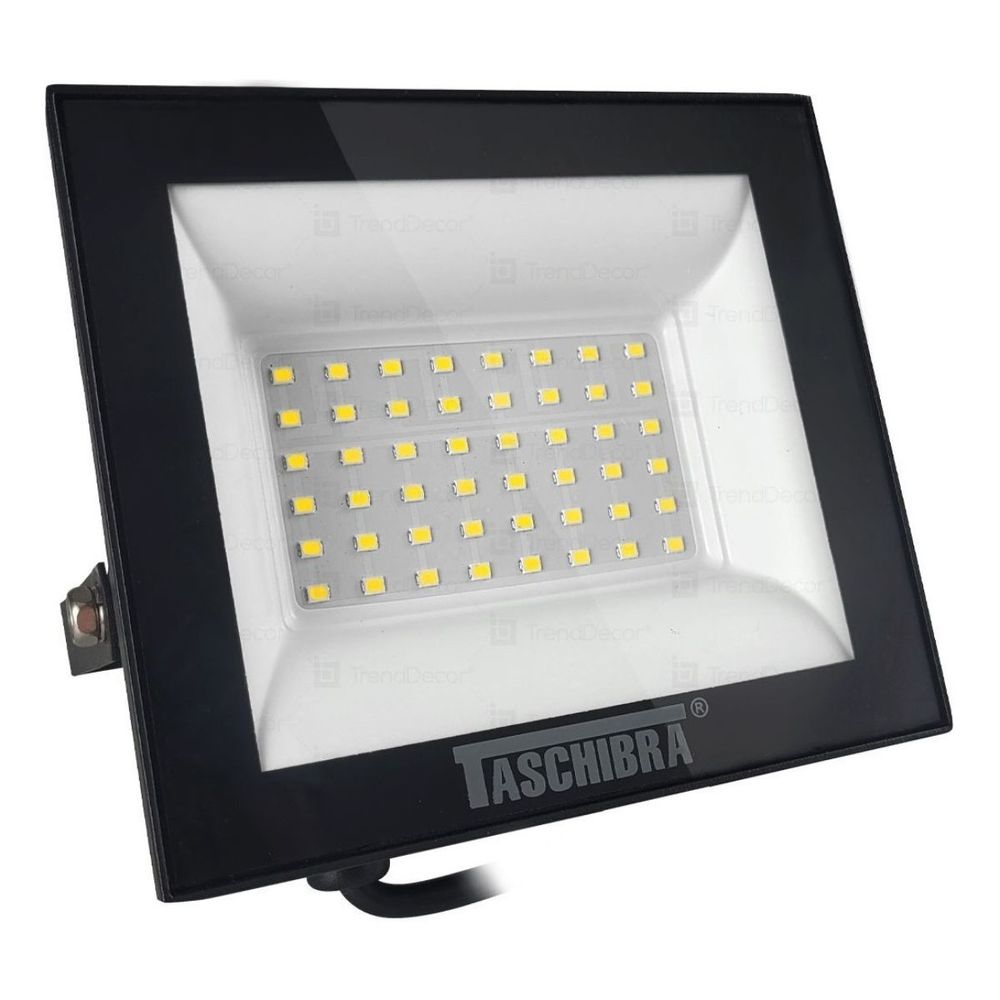 REFLETOR LED SLIM 50W 6500K BIVOLT PRETO - Thony Ferragem