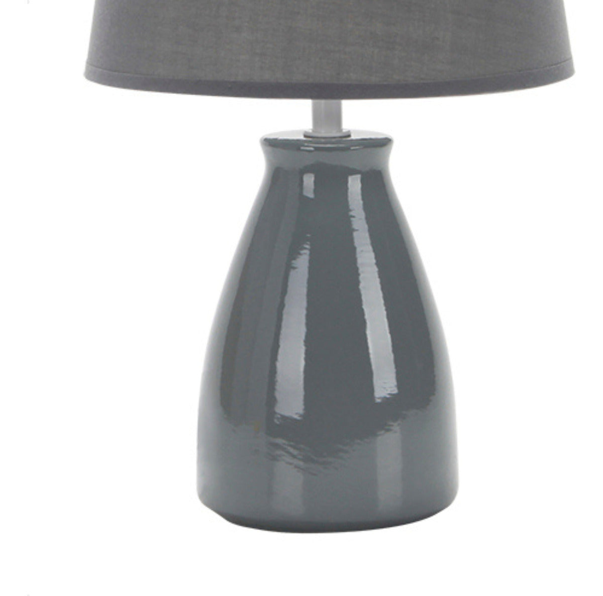 Abajur Ceramica Pottery E27 37cm Cinza Taschibra - Thony Ferragem