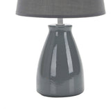 Abajur Ceramica Pottery E27 37cm Cinza Taschibra - Thony Ferragem