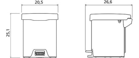 Lixeira Inox C/ Pedal 5l Tampa Preta Tramontina - Thony Ferragem