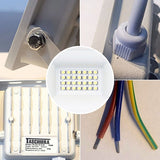 Refletor Holofote Led Tr Slim 30w Carcaça Branca Taschibra Cor Da Carcaça Branco Cor Da Luz Fria (6500k) 110v/220v