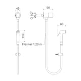 Ducha Higiênica 1,2m Cromada Domus Meber - Thony Ferragem
