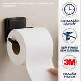Suporte para Papel Higiênico Preto Fosco Future - Thony Ferragem