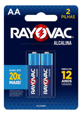 Pilha Alcalina Pequena Cartela C/ 2pc (Aa) Rayovac - Thony Ferragem