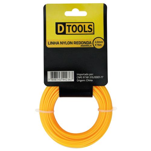 Linha Nylon Redondo 2,0mm X 15mt Dtools - Thony Ferragem