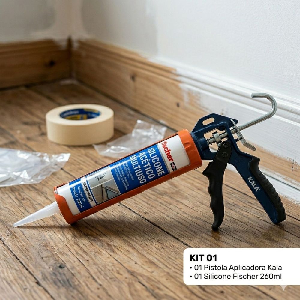 Kit Vedação Completa – Silicone + Aplicador Profissional