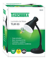 Luminaria Mesa Tlm 03 Preta Taschibra - Thony Ferragem