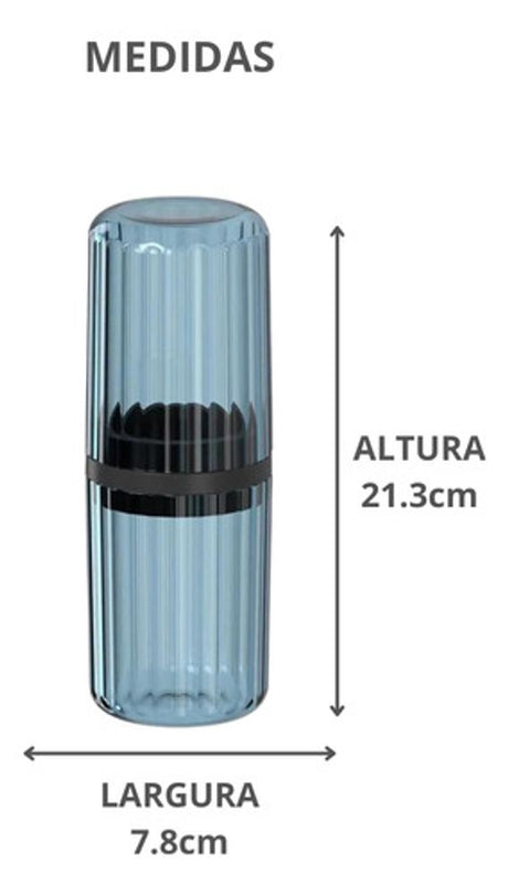 Porta Escova Azul Glacial Groove Classic OU - Thony Ferragem