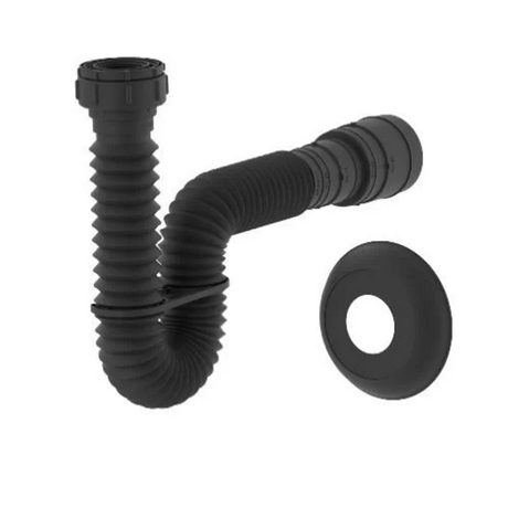 SIFAO TUBO EXTENSIVO 74CM PRETO FOSCO C/ CANOPLA - Thony Ferragem