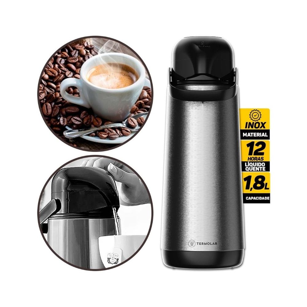 GARRAFA TERMICA INOX LUMINA 1L - Thony Ferragem