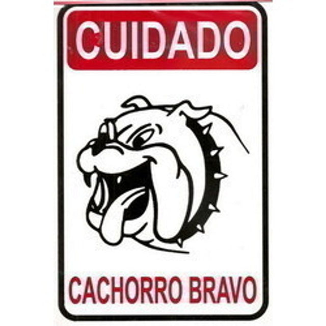 Placa Cuidado Cachorro Bravo 20x30cm - Thony Ferragem