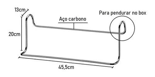 Suporte Toalha Para Box Future - Thony Ferragem